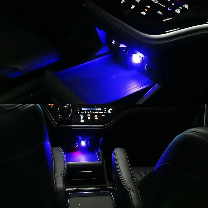 Автомобильная светодиодная лампа USB Лампа настроения Атмосферная лампа Салон автомобиля Plug and Play Декоративная лампа Универсальные атмосферные огни Декоративные
