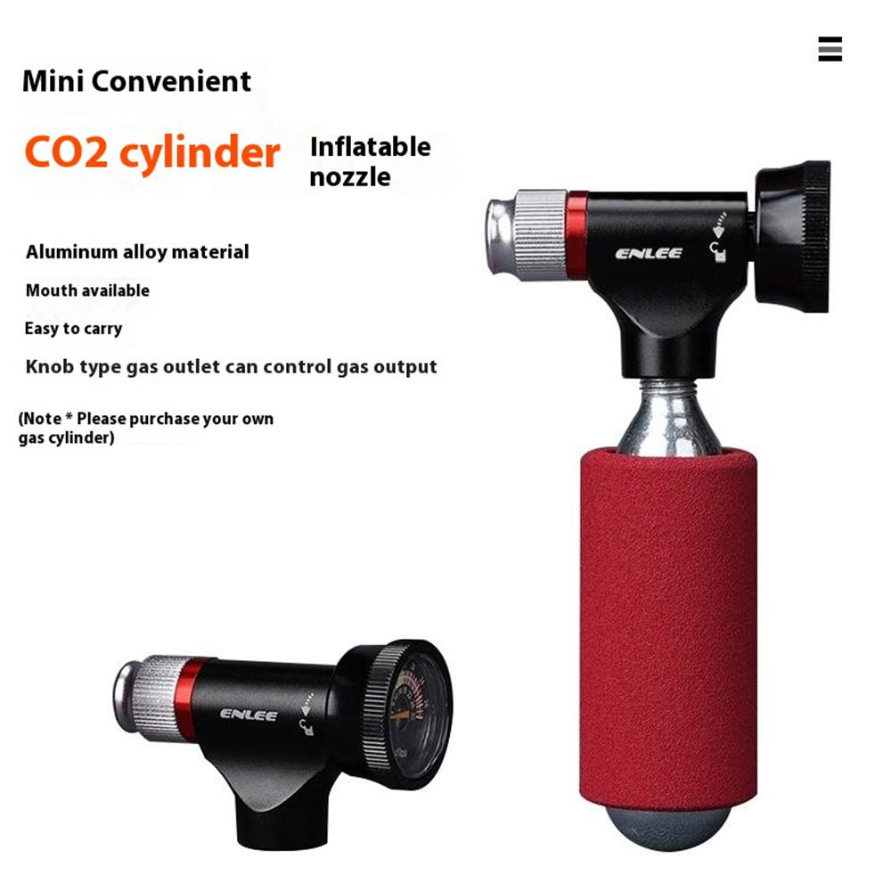ENLEE Bicycle CO2 Cartridge Pump Nozzle Aluminum Alloy Road MTB Bike Inflating Nozzle