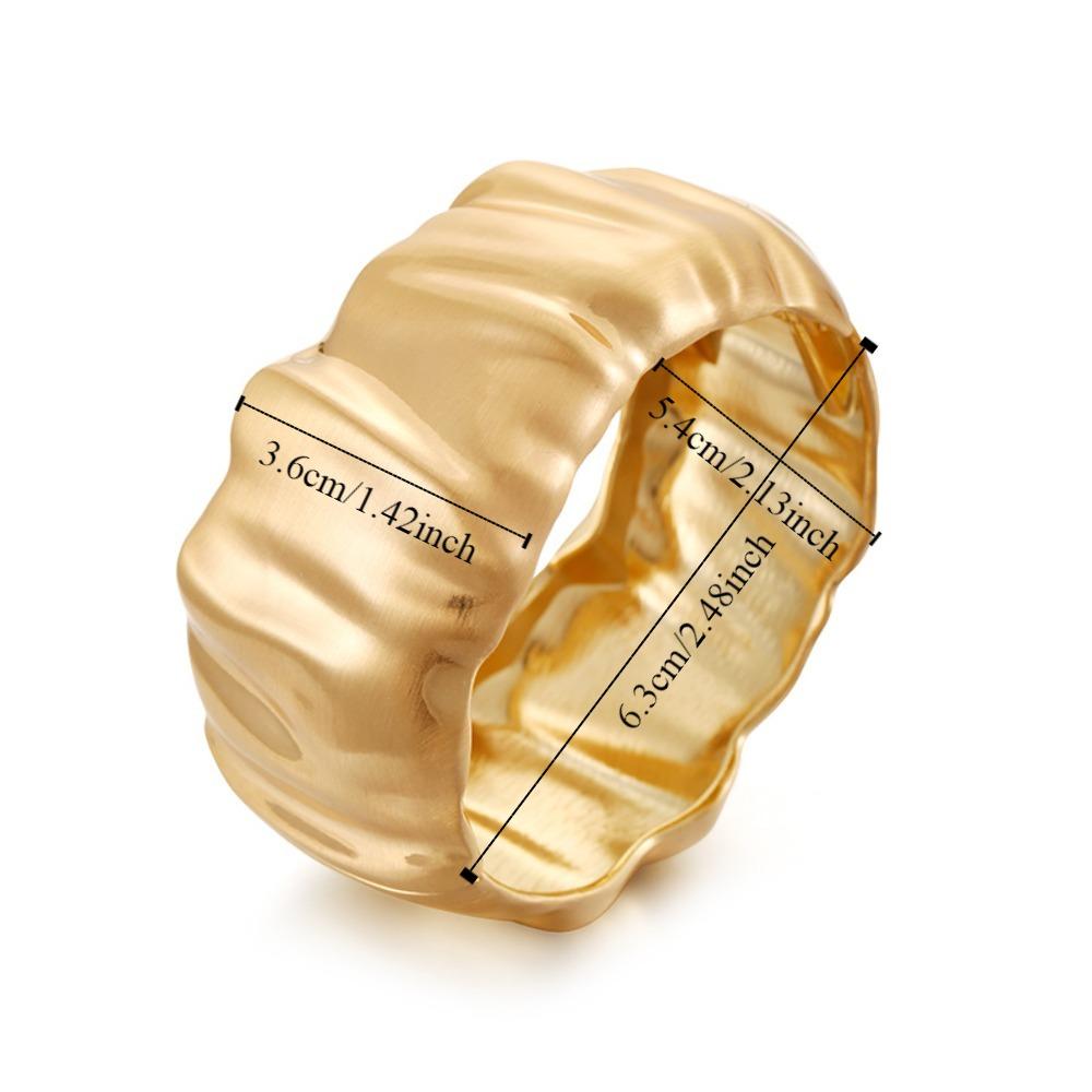 Открытые широкие массивные браслеты на руку, кольцо, преувеличенные браслеты, нерегулярные оборки, браслет для женщин и мужчин