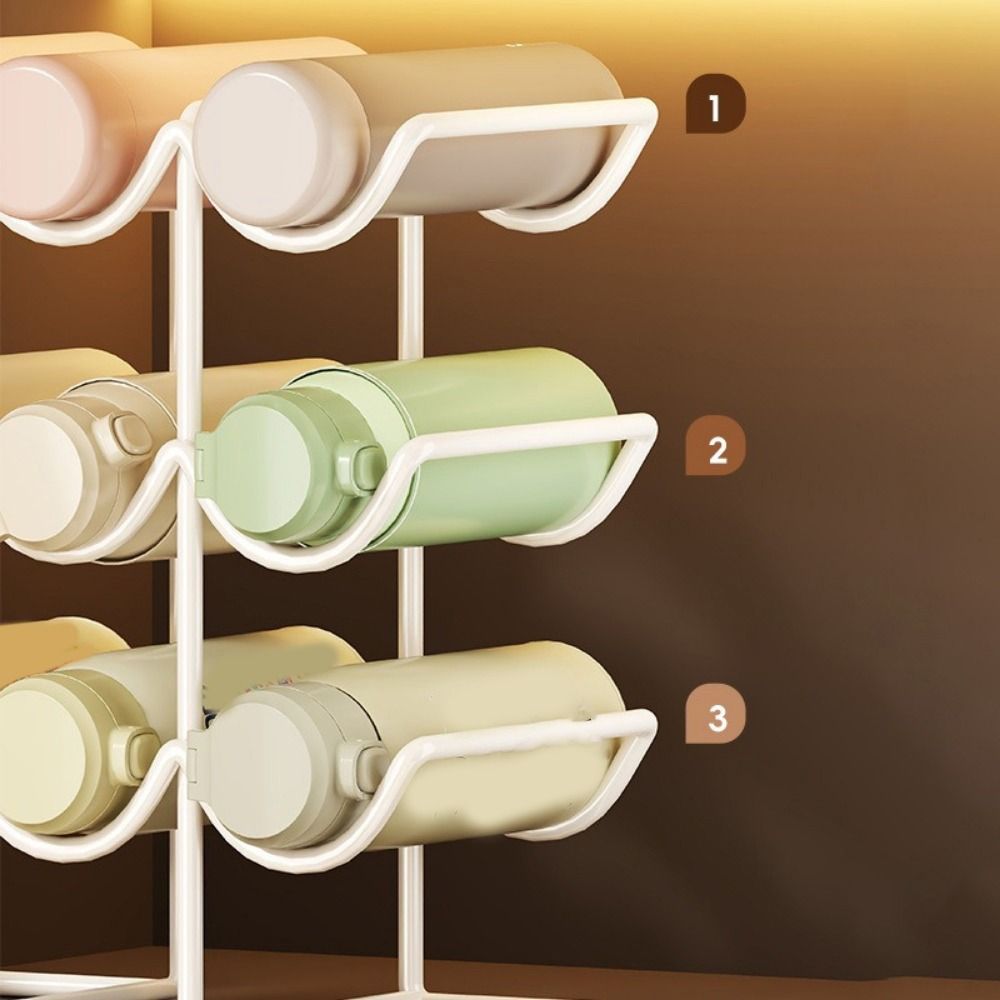 Multi-functional 2/3 Layers Metal Cup Holder Iron Space Saving Wine Water Bottle Holder Large Capacity Water Cup Racks Kitchen 2