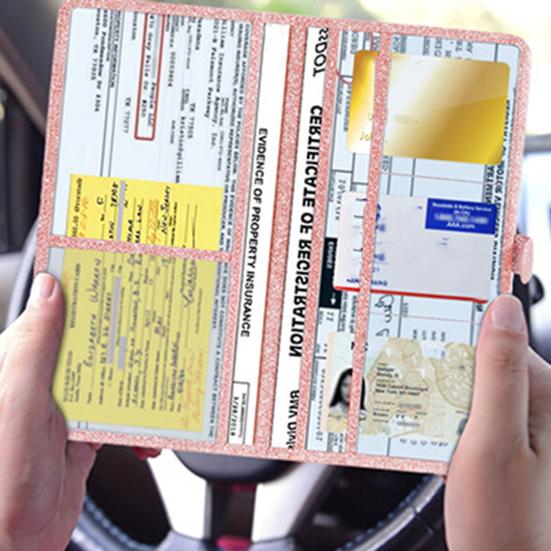 Держатель для страховой карты, перчаточный ящик, органайзер для документов с магнитной застежкой, 6 отделений, водонепроницаемый, портативный