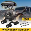 2x Клипсы-крючки солнцезащитного козырька + Винты для 2018- JK Jeep JL JT Gladiator Wrangler