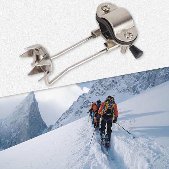 Наконечник для треккинговой палки с шипами для льда, 5 шипов из нержавеющей стали, зимняя трость для походов по снегу, крепление для ледового наконечника, металлическая нескользящая трость для ходьбы, рукоятка для кошек