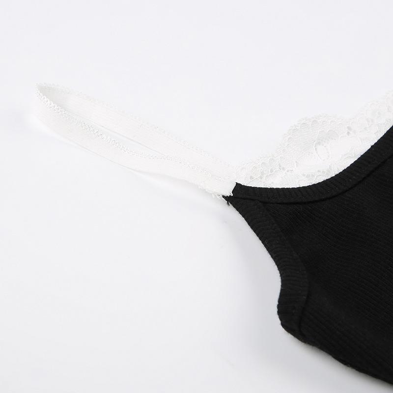 Женская кружевная модная майка с эффектом броскости, маленькая майка Spice Girl, сексуальная трикотажная майка