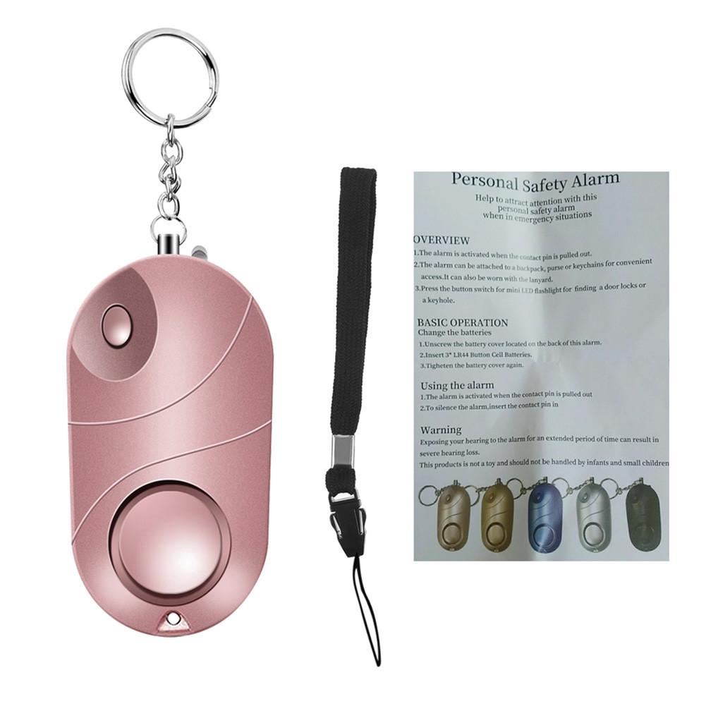 130dB Alarm Keychain with LED Flashlight Emergency Alarm Personal Self-Defense