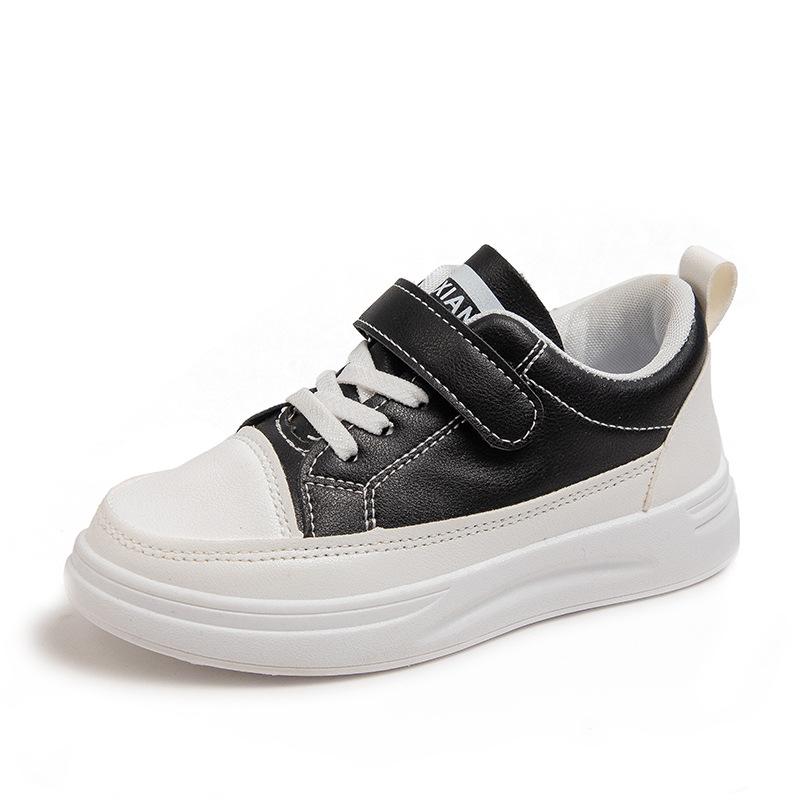 Детские белые кроссовки для мальчиков, дышащая спортивная обувь для бега, для девочек, мягкая подошва, плоская повседневная обувь на платформе, застежка-липучка