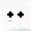 9mm Four-leaf Clover Mini Earrings Red Black Agate White Shell New Arrival Ladies Earrings