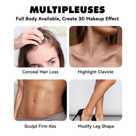 All-in-One Highlighter Blush Bronzer 3D Face Contour Makeup Stick Waterproof Long-lasting Highlighter Cream Non-greasy Face Blush Beauty Stick