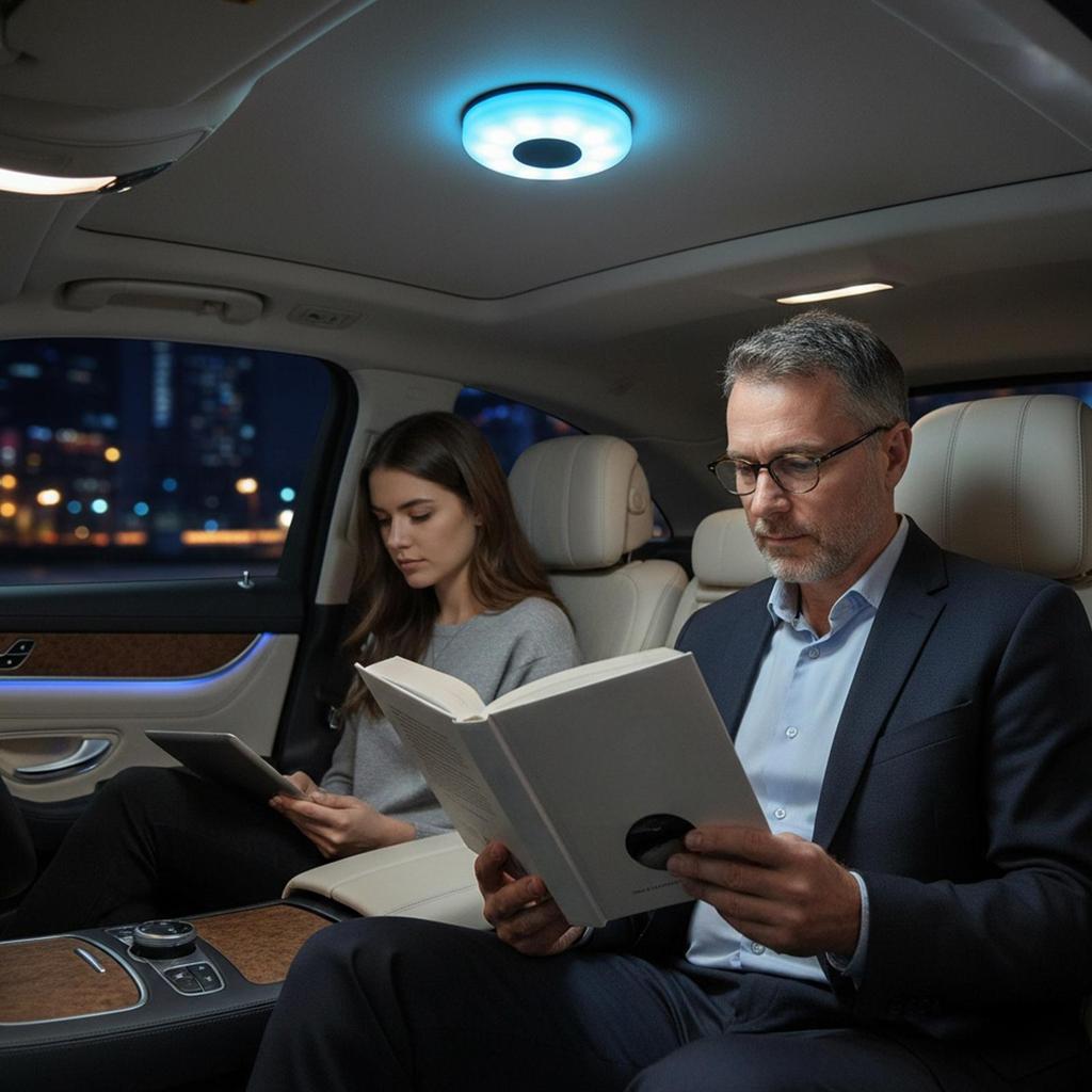 Interior Car Lights Magnetic USB Rechargeable LED Lamp USB Rechargeable Car Ceiling Roof Light For Atmosphere Reading Road Trip