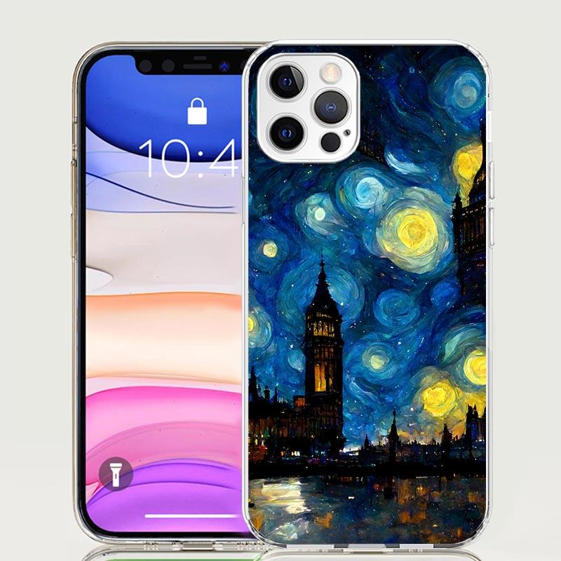 Чехол для телефона «Звездная ночь» Ван Гога для iPhone 17 Air 16 15 Plus 11 14 Pro Max 13 Mini 12 7 8 + SE Узорный художественный персонализированный чехол