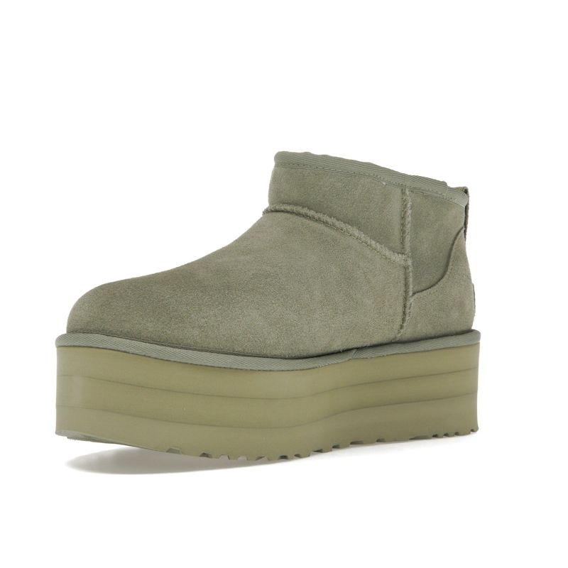 UGG Classic Ultra Mini Platform Boot Shaded Clover Women Sneakers Green 1135092-SDC