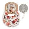 Vintage/Boho Reversible Bib and Headband Set