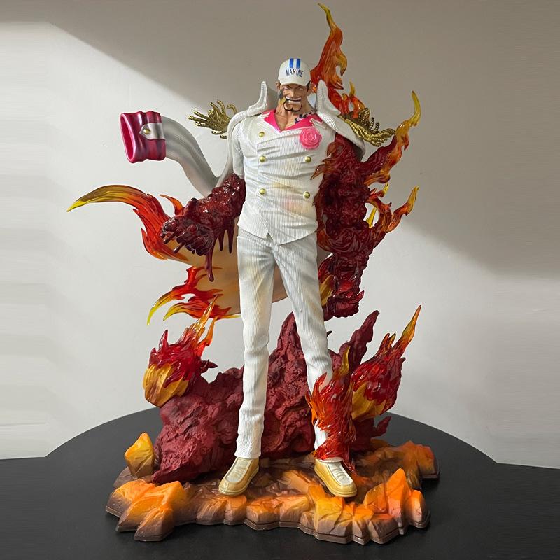 Фигурка Акаину из One Piece 30 см Светящаяся Статуя Морского Адмирала GK Коллекционная Модель Манги Украшение Подарок на День Рождения Для Фанатов Аниме