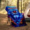 1PC Custom Name Love Between Dolphins outdooor Flannel blankets Throw Blanket All-Season Throw Gift Bedspread for Couch, Bed, Camping Holiday Birthda