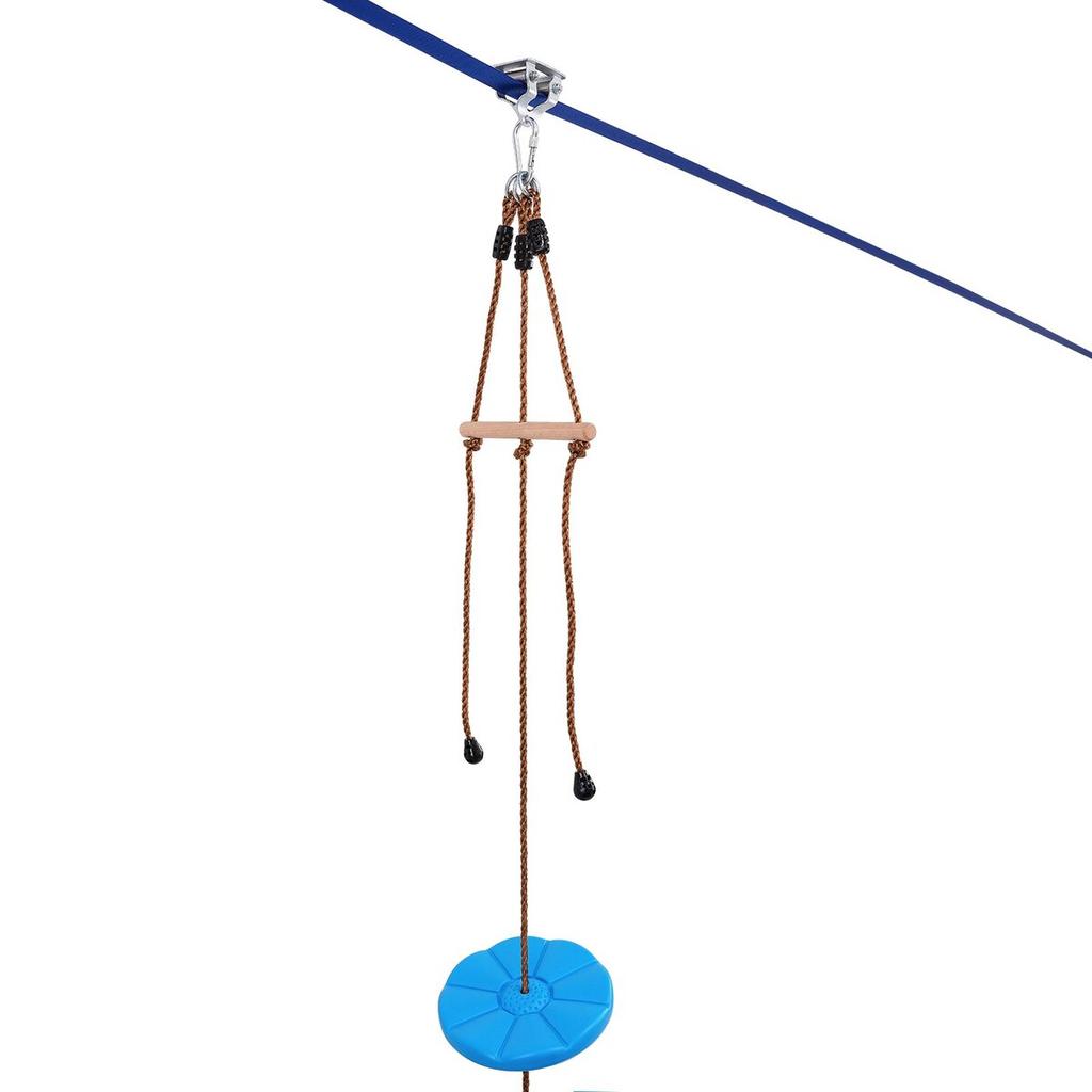 Zipline Kit for Kids and Adult, 52 ft Zip Line Kits Up to 330 lb, Backyard Outdoor Quick Setup Zipline, Playground Entertainment with Zipline, Nylon