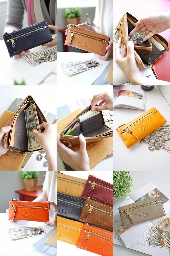 Long Wallet Genuine Leather Moderno 0035086 Brown [Dakota] (0034086) Women's DA-34086-40