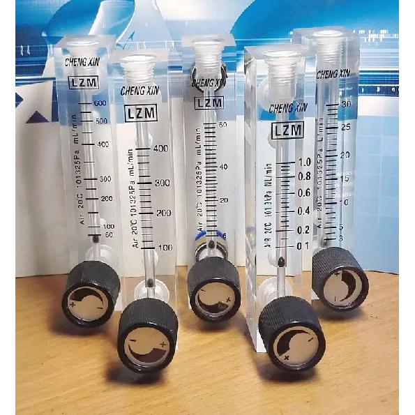 LZM-6T Acrylic Panel Type Air Nitrogen Flowmeter Rotameter With Control Valve Push Fit 6mm OD Tube
