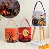 Хэллоуин Тыквенные корзины Светящиеся ведерки для конфет с ручкой Портативные картонные Мешки-призраки для угощений Подарочное ведерко