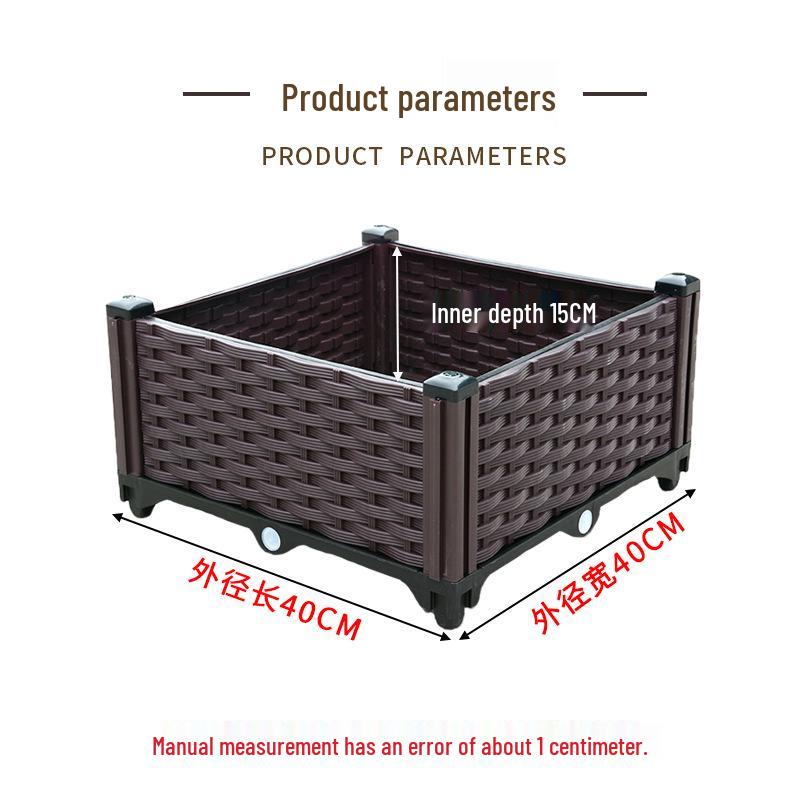 Extra-Large Thickened Plastic Balcony Planter Box - Outdoor Gardening Pot