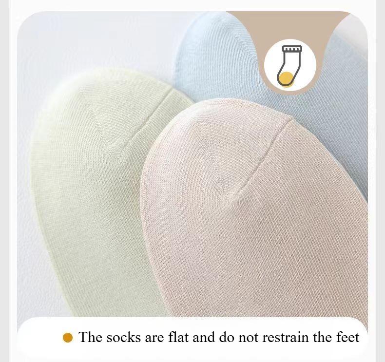 5 Pairs of Socks Women's Summer Thin Comfortable Short Socks Four Seasons Pure Cotton Short Shallow Socks Women's Cotton Socks Medium Short Socks