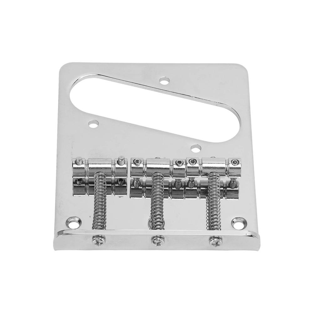 Metal Electric Guitar Bridge Silver Metal Saddle Bridge Fixed Guitar Bridge Electric Guitar