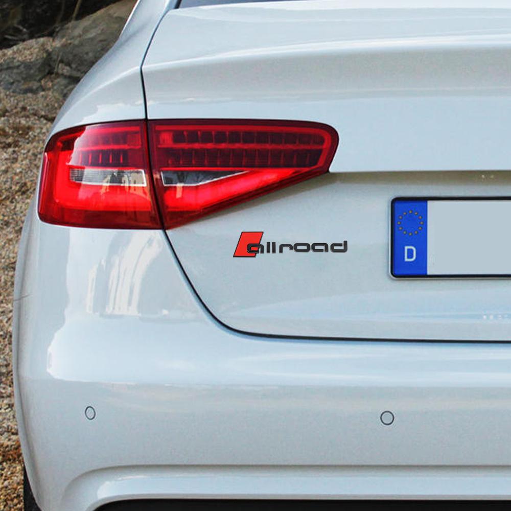 For Audi A4 B8 A3 8P A6 C7 8V B9 B7 B6 C6 A5 Q5 C5 A1 RS8 Car 3D Rear Trunk Emblem Allroad Logo Auto Badge Stickers Center Cover