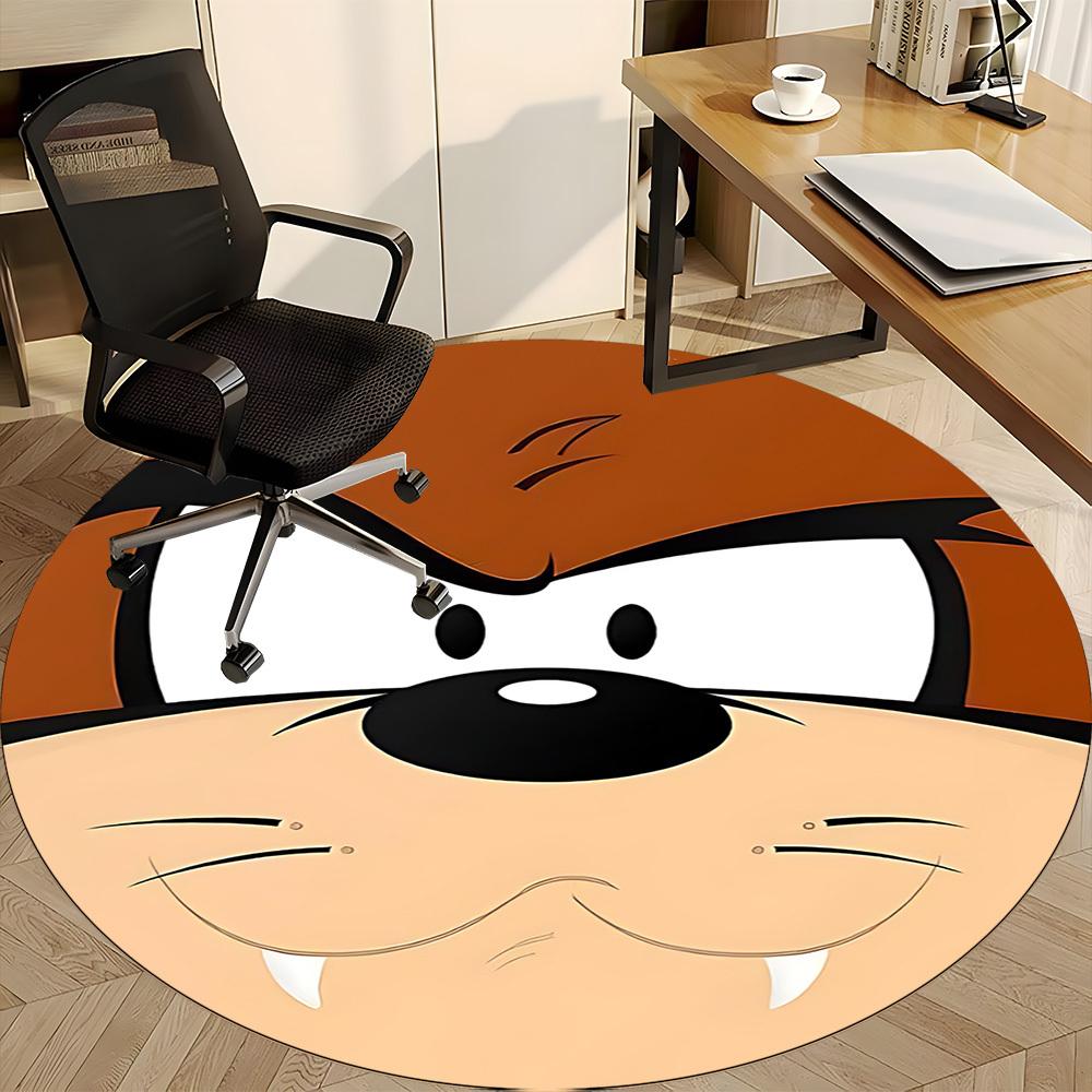 1PC Looney Tunes Cartoon Office Round Area Rug, Indoor Mat Suitable For Office, Under Office Chairs Bedroom Living Room Home Decor DT1212046