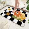 Впитывающий коврик для ванной, утолщенный, из искусственного кашемира, для спальни, ванной комнаты, противоскользящий коврик для ног, впитывающий коврик для пола для ванной
