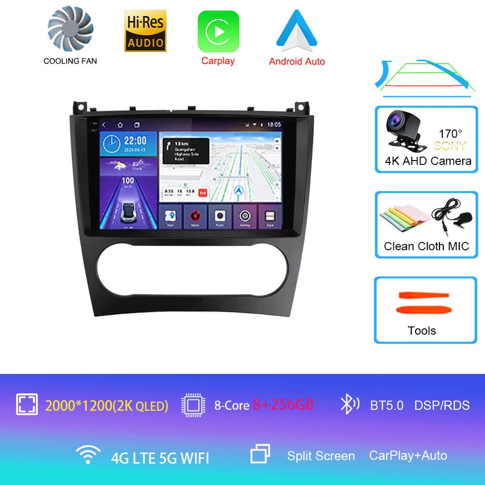 Android 14 для Mercedes Benz W203 W209 C180 C200 C220 C230 2005 - 2009 стерео автомобильное радио мультимедиа навигация GPS Carplay AUTO