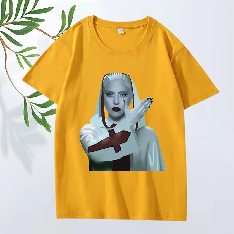 Мужская футболка с классическим графическим принтом Lady Gaga Alejandro, стандартный крой, 100% хлопок, уличный стиль, летняя, с принтом, короткий рукав