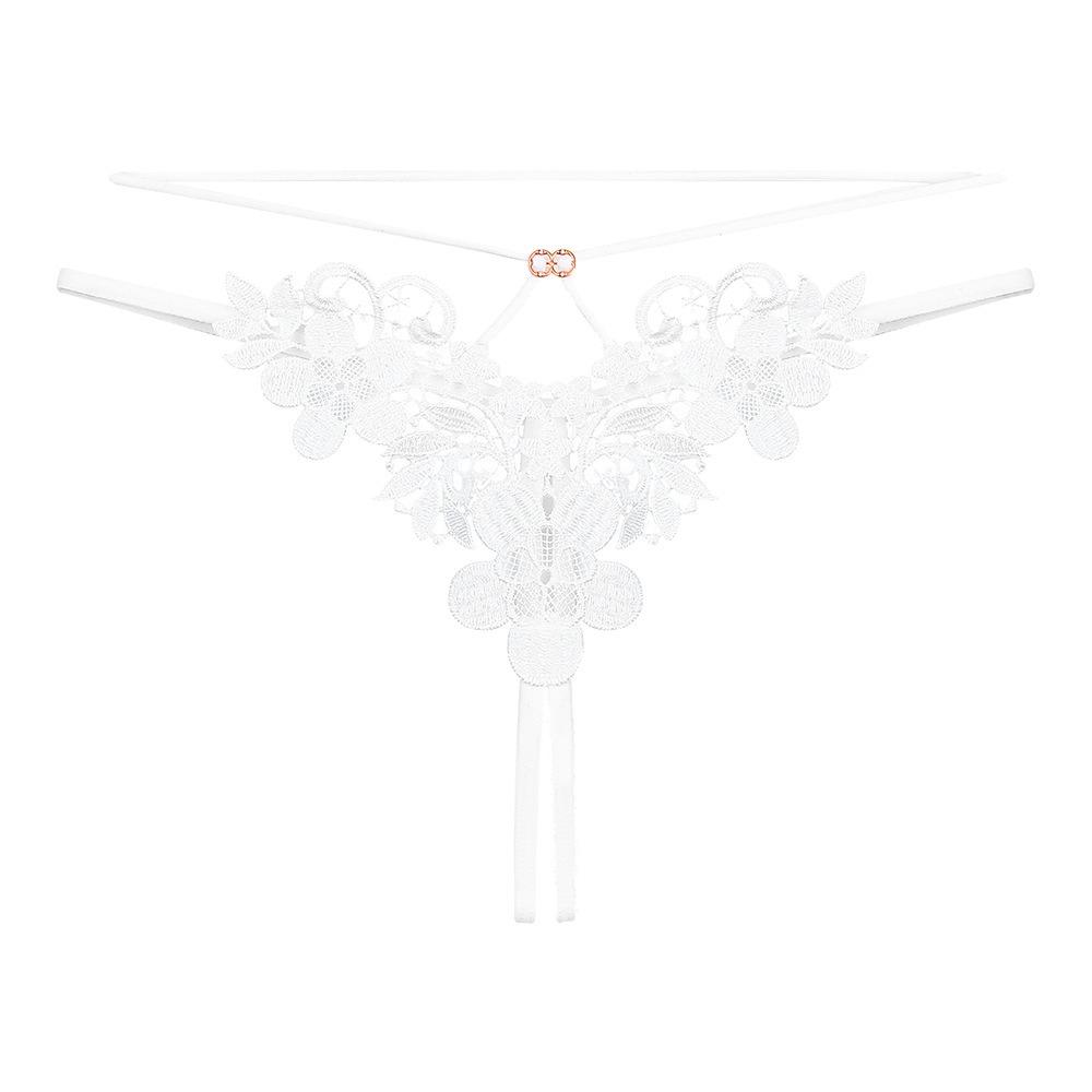 Французская эстетика вышитые сексуальные трусики женский интерес полые переплетенные бриллиантовые украшения соблазнительные открытые промежность бесплатные горячие стринги
