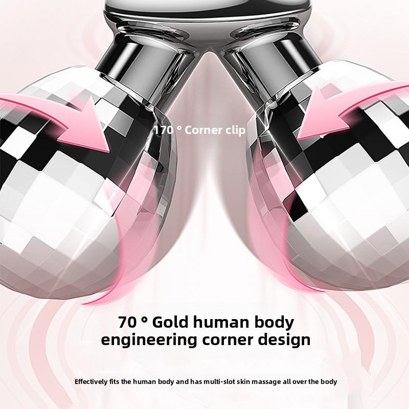 Ролик для лица, Косметический прибор, Домашний аппарат для введения в кожу лица, Микротоки для удаления морщин на шее, V-образный артефакт для лица, Массажер с двойным шариком