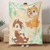 1 шт., Очаровательное одеяло Chip 'n Dale, Идеально подходит для домашнего декора, Покрывало на диван, Для использования на улице, Путешествий, Кемпинга, Автомобиля, Пляжа, Офисного сна