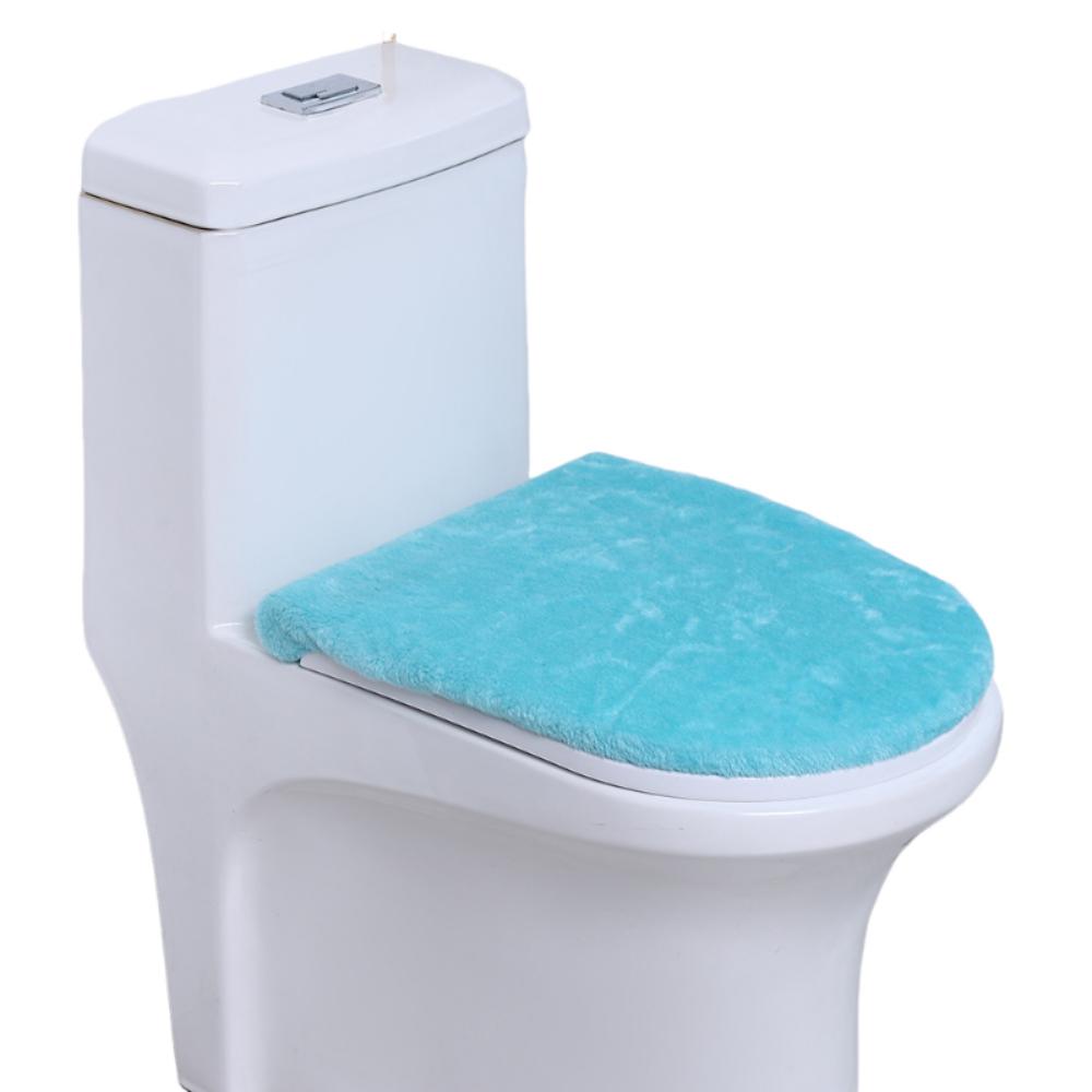 Warm Toilet Seat Cover Thickened WC Cover Easy Install Toilet Lid Cover  Bathroom Decorative