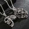Punk Gothic Skull Head Charms Pendant Necklace Men 316L Stainless Steel Jewelry On The Neck Male Necklaces Pendants