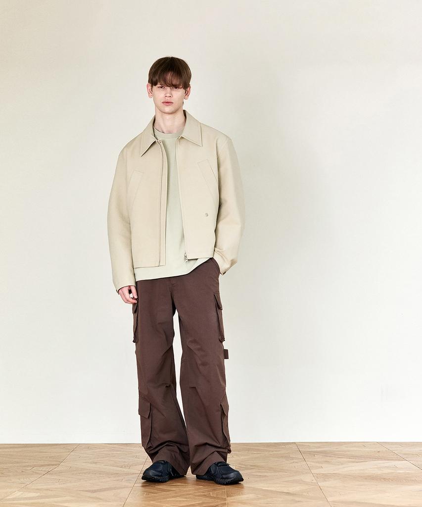 Heute Het Zipped Cotton Jacket (Beige)