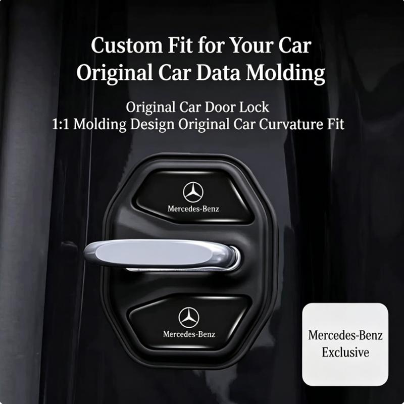 TVE4 4Pcs Silicone Car Door Lock Buckle Protector Cover For Mercedes Benz AMG W204 W213 W205 W211 W176 W164 W168 W206 W214 W220 W108