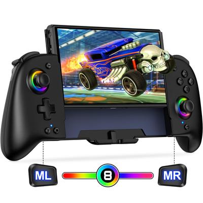 Контроллер Nintendo Switch с RGB-макросами, Ручной контроллер, Гироскоп, Быстрый, 1000 мАч, Высокая совместимость, 8-цветное освещение, Функция, Режим, Хват,