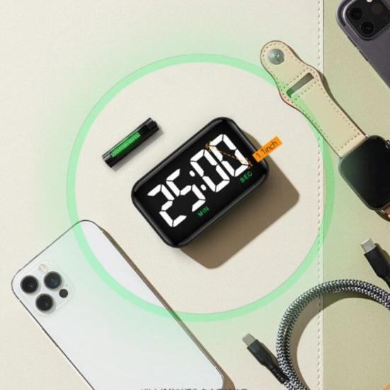 Кухонный таймер, цифровой светодиодный дисплей, 2 яркости, 3 объема, магнитный таймер обратного отсчета на 100 минут для приготовления пищи в классе