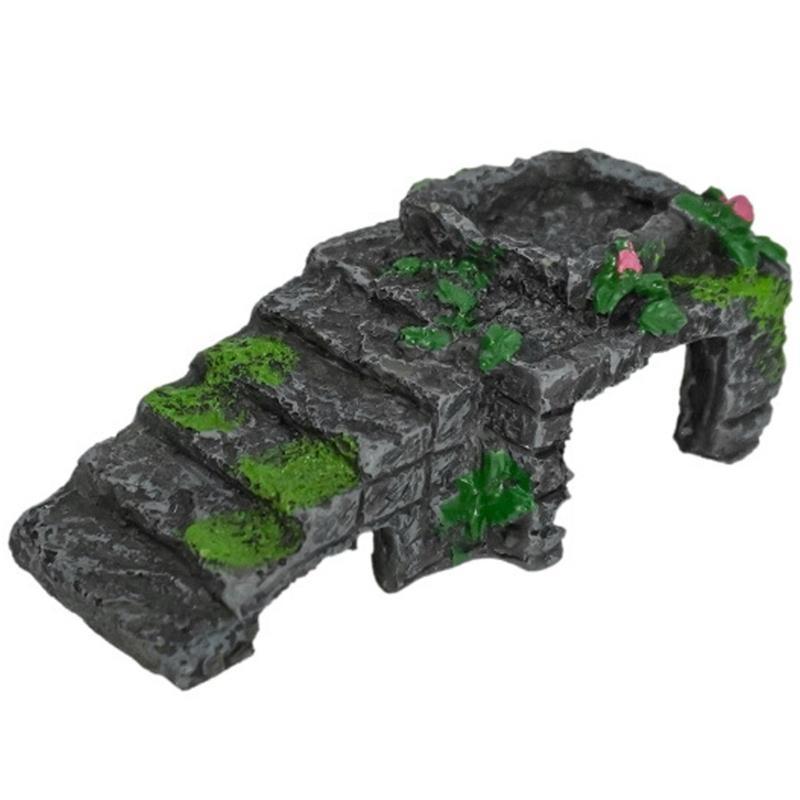  Aquariums Resin Shelter Cave Landscape Decoration Terrariums Basking Platform Reptiles Hideouts Cave Habitats Ornament