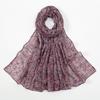 Spring and Summer New Light and Breathable Polyester Scarf Floral Printing Cotton and Linen Feel Travel Shawl