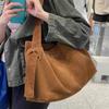Large-capacity Single-shoulder Bag, Versatile for Commuting, Elegant and Casual, Frosted Bucket Bag, Tote Bag