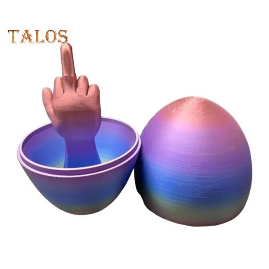 Пасхальное яйцо, розыгрыш со средним пальцем, подарок для взрослых, забавный 3D-печатный грубый розыгрыш с яйцом, веселый сюрприз, наполнитель пасхальной корзины