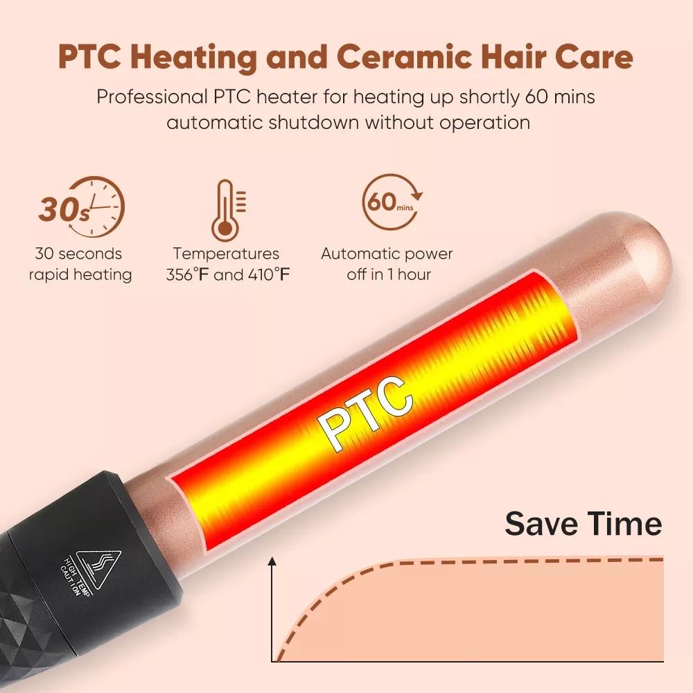 5 in 1 Multifunctional Curling Iron Tourmaline Ceramic PTC Heat LED Dual Temp Straight Curl Wave Factory Direct