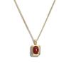 Arvaleff Luxury Red Agate Pendant Necklace for Girls - Copper Retro Spring Design