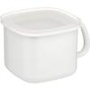 Fuji Enamel Miso Ready To White Pot, Enamel, Square, Use, N-KP,