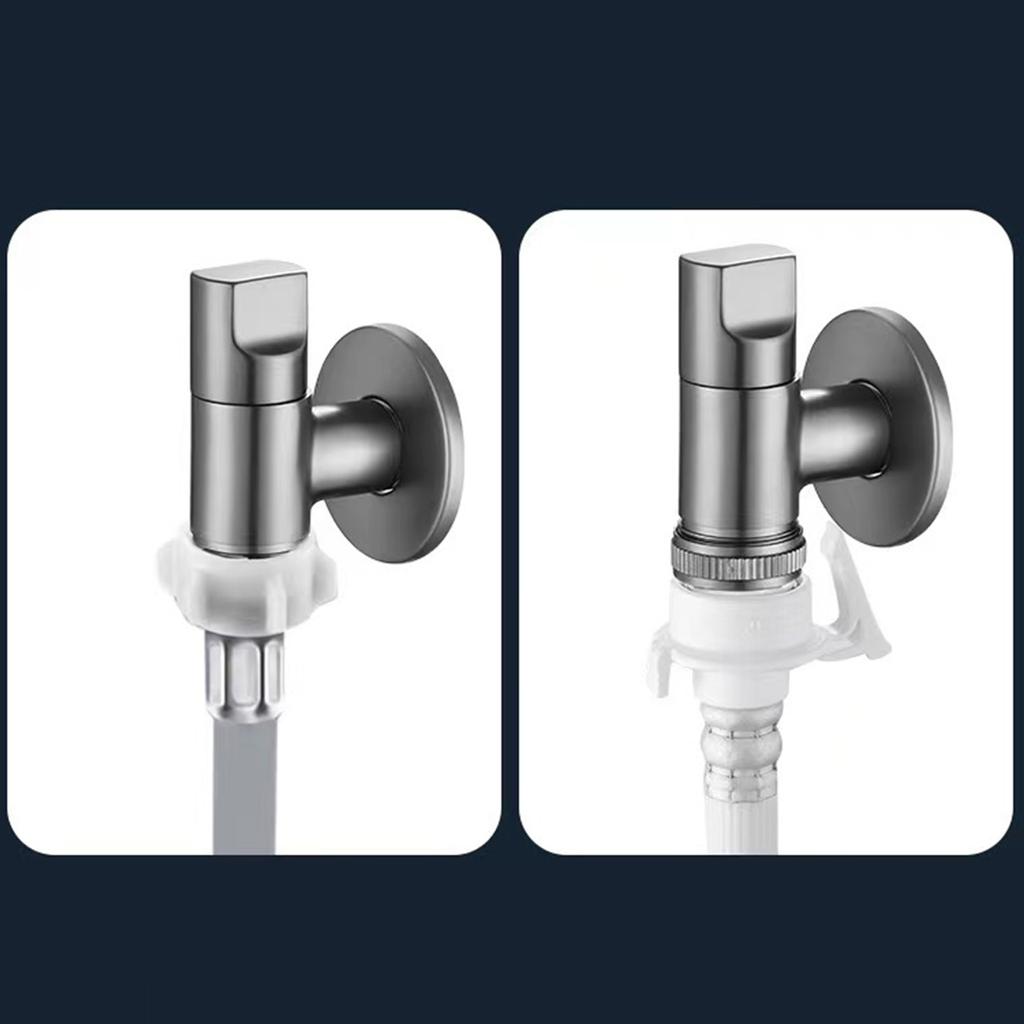 Кран для стиральной машины Угловой клапан Кран для швабры Серебристый Матовый черный Серый Выход холодной воды Цельная латунь Садовая раковина