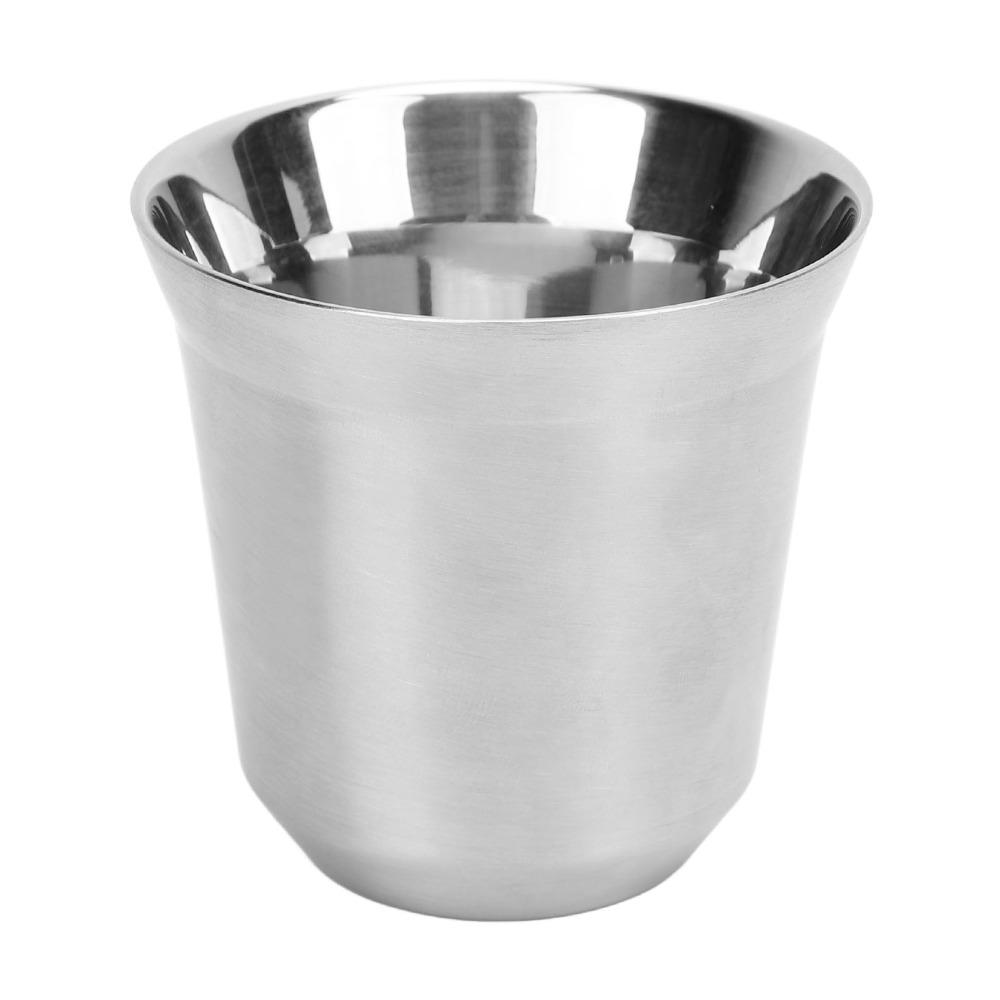 80ml Capacity Coffee Cup Set 304 Stainless Steel Double Wall Cup Insulated Coffee Cup Cafe Setting