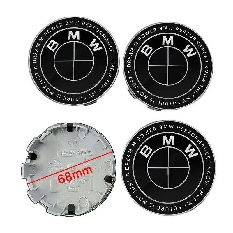 Для BMW E36 E46 E53 E90 E60 E61 E93 E87 X3 X5 F30 F20 F10 G30 Аксессуары 4 шт. 56/68 мм Колпачки ступицы центра колеса автомобиля Авто Накладки на обод