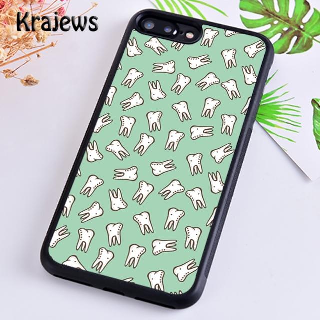 Krajews Милый Стоматолог Зубы Мягкий Чехол для Телефона Для IPhone 18 17 Air 16 15 14 plus 11 12 13 pro max Plus coque Fundas